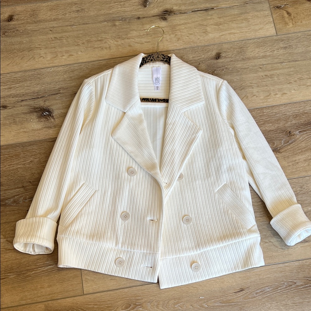 Winter white double breasted jacket